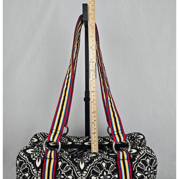 Vera Bradley Barcelona Stripe Tote Shoulder Bag Paisley Colorful - Picture 14 of 16